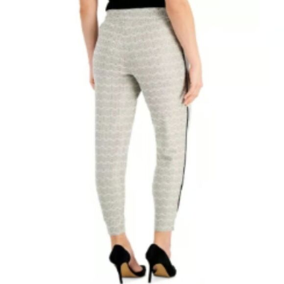 ANNE KLEIN NWT Womens Metallic Textured Side-Striped Jogger Pants XS - Picture 4 of 13